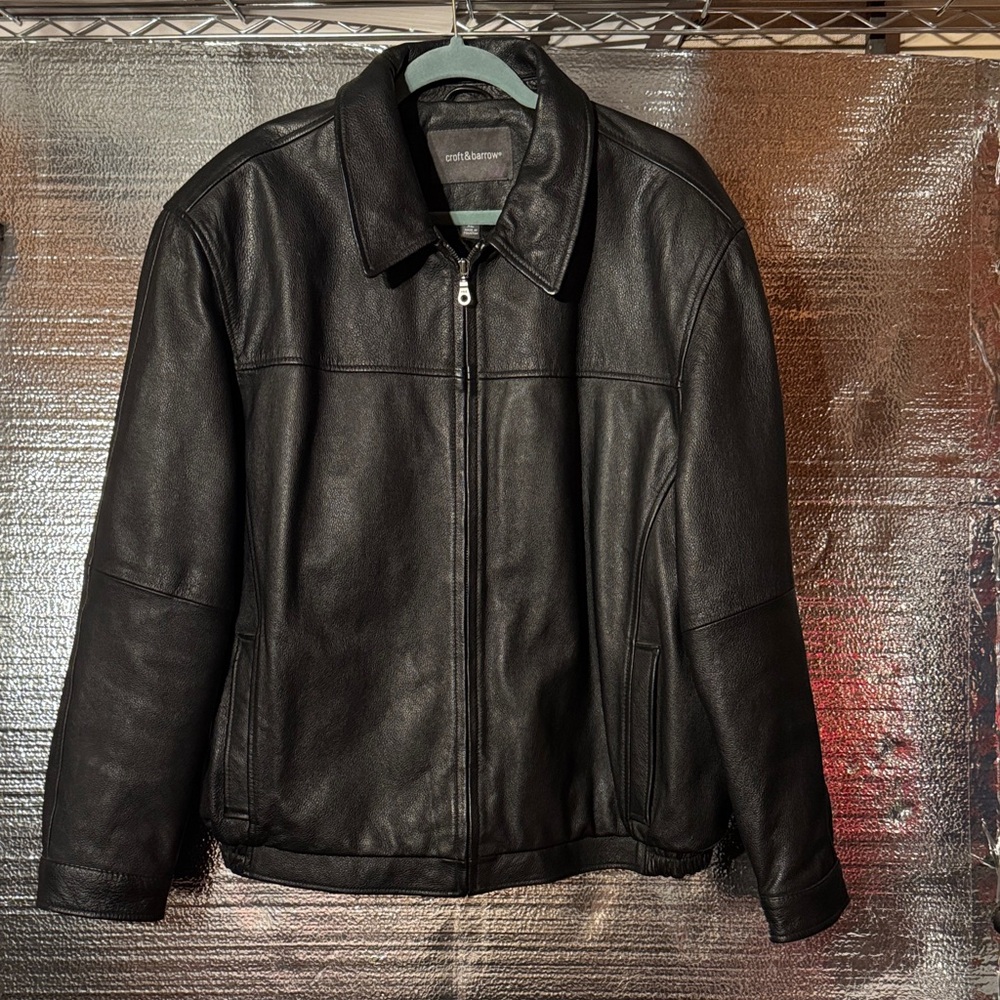 Croft & Barrow Men's Black Bomber Jacket.XL